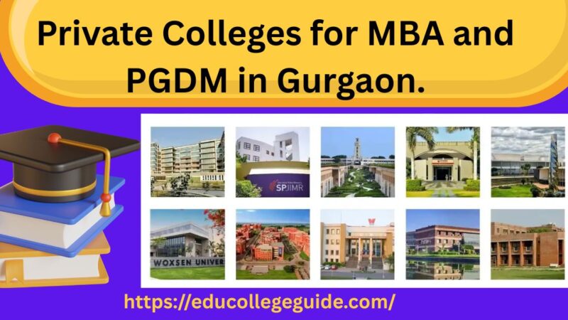 Private Colleges for MBA and PGDM in Gurgaon.