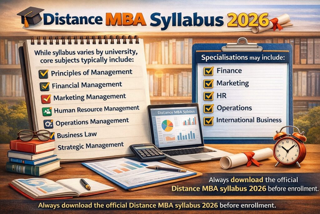 Distance MBA syllabus 2026